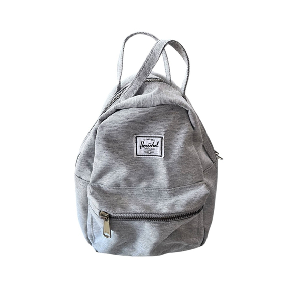 Herschel Supply Co. Mini Backpack AND Fanny Pack Combo Set Gray Belt Bag Lined - Picture 2 of 15
